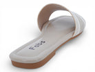 Women's Beige & Ivory Elastic Paris Flat Sandal