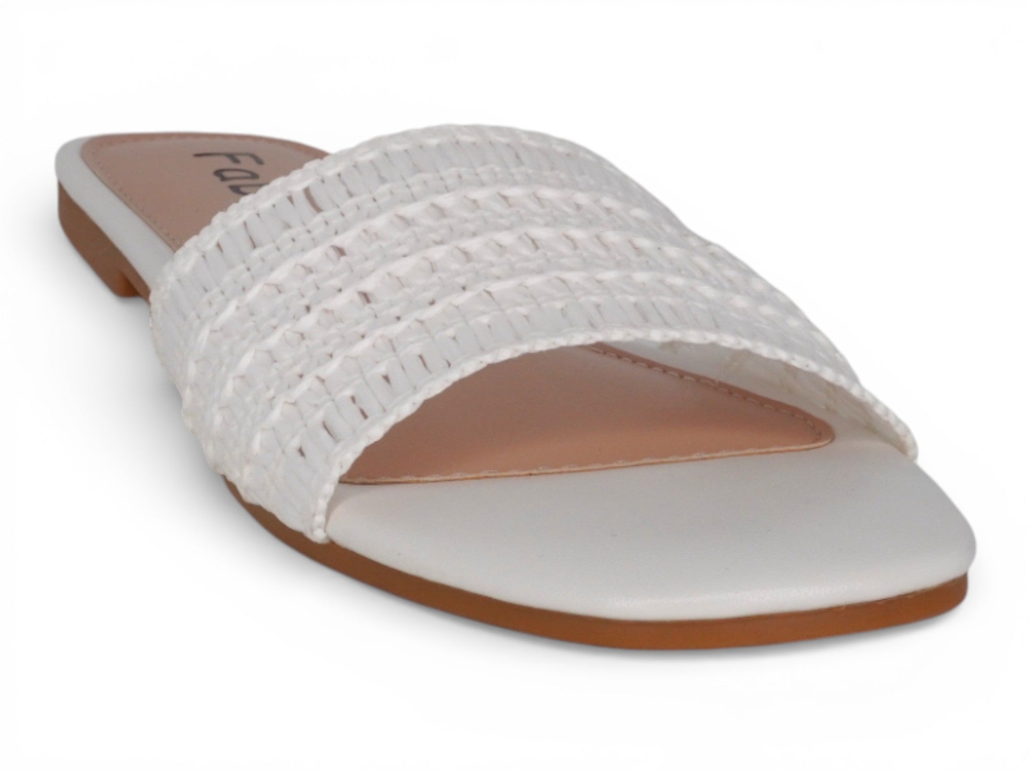 Women's White Raffia Sandal