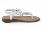 Women's White Floral Padded Sandal