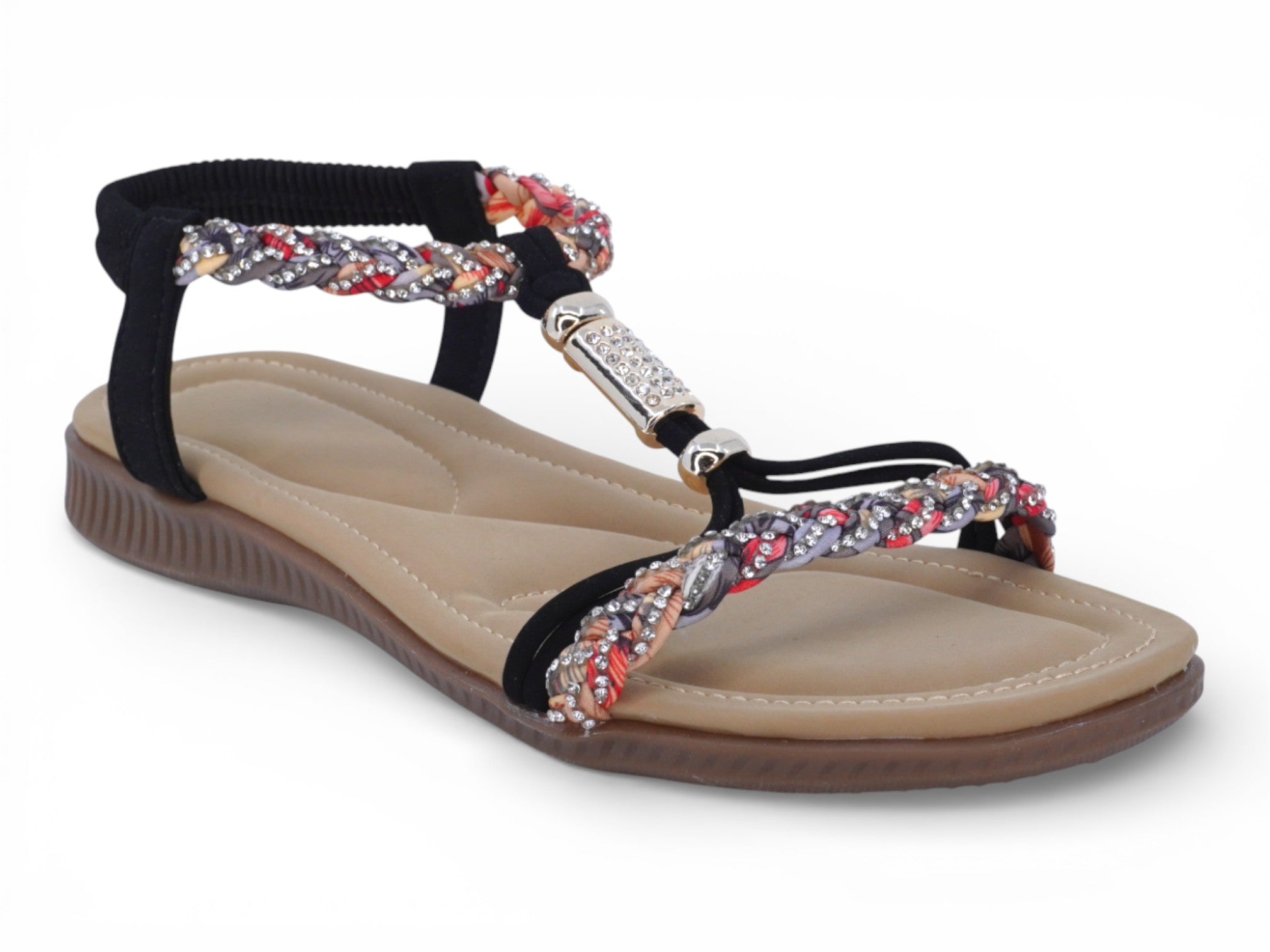 Women's Black Deia Padded Sandal