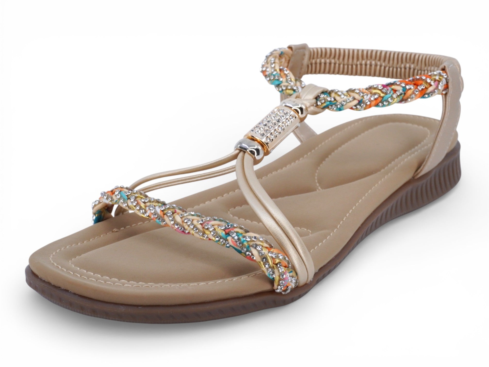 Women's Gold Deia Padded Sandal