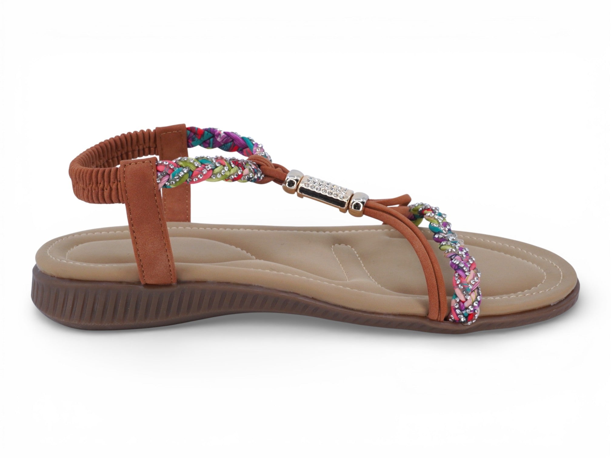 Women's Tan Deia Padded Sandal