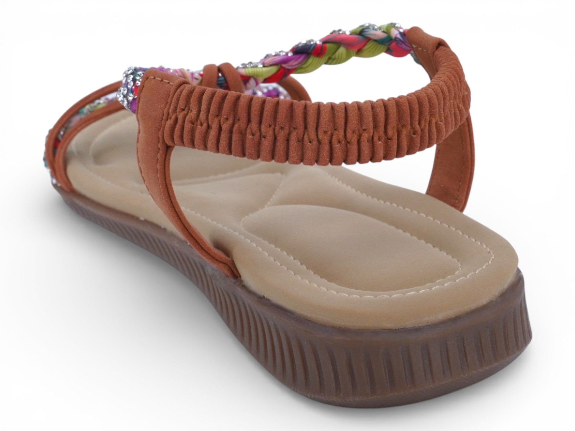Women's Tan Deia Padded Sandal