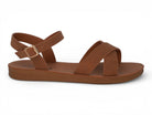 Women's Tan Cross Strap Mazie Sandal