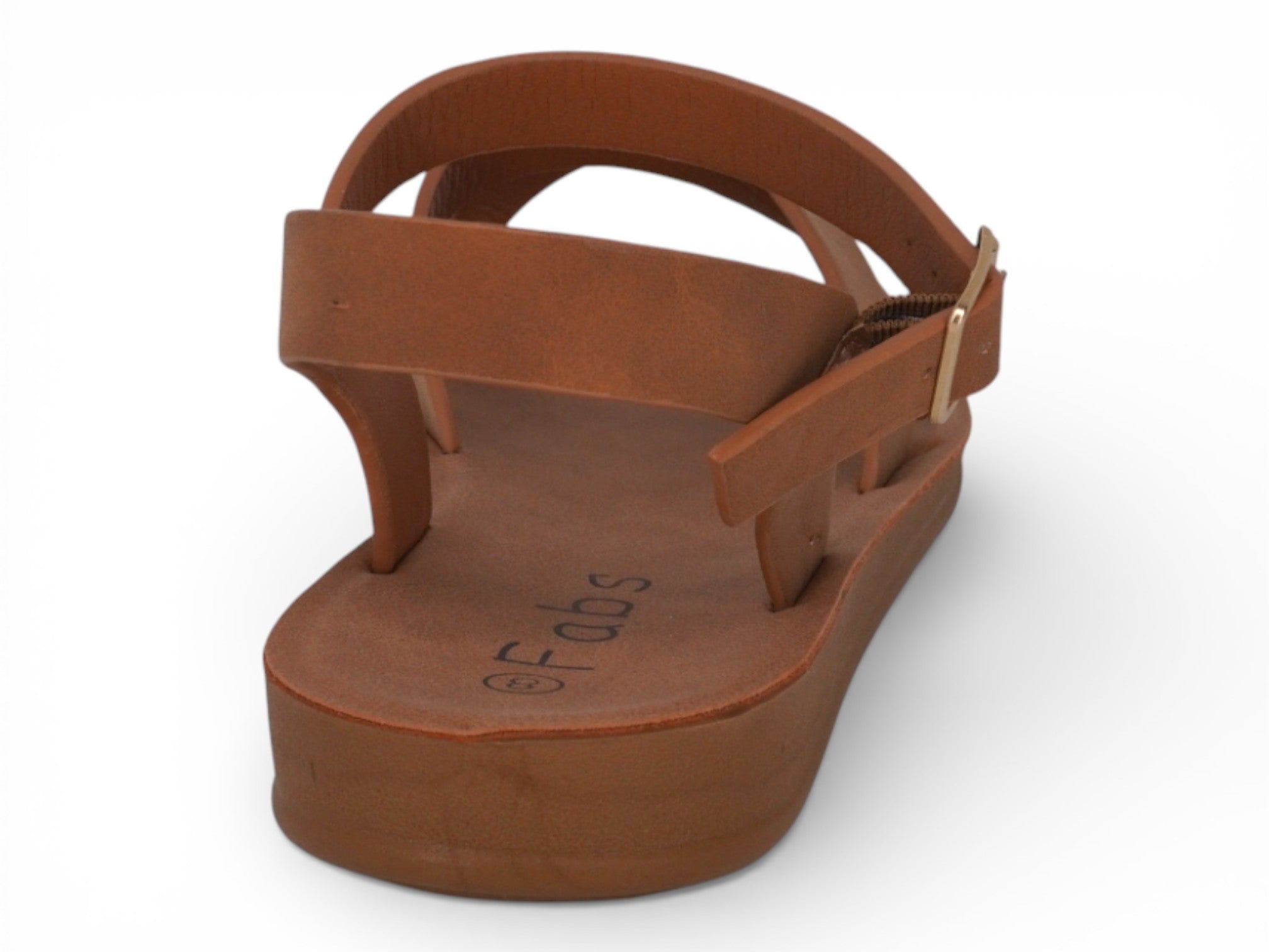 Women's Tan Cross Strap Mazie Sandal