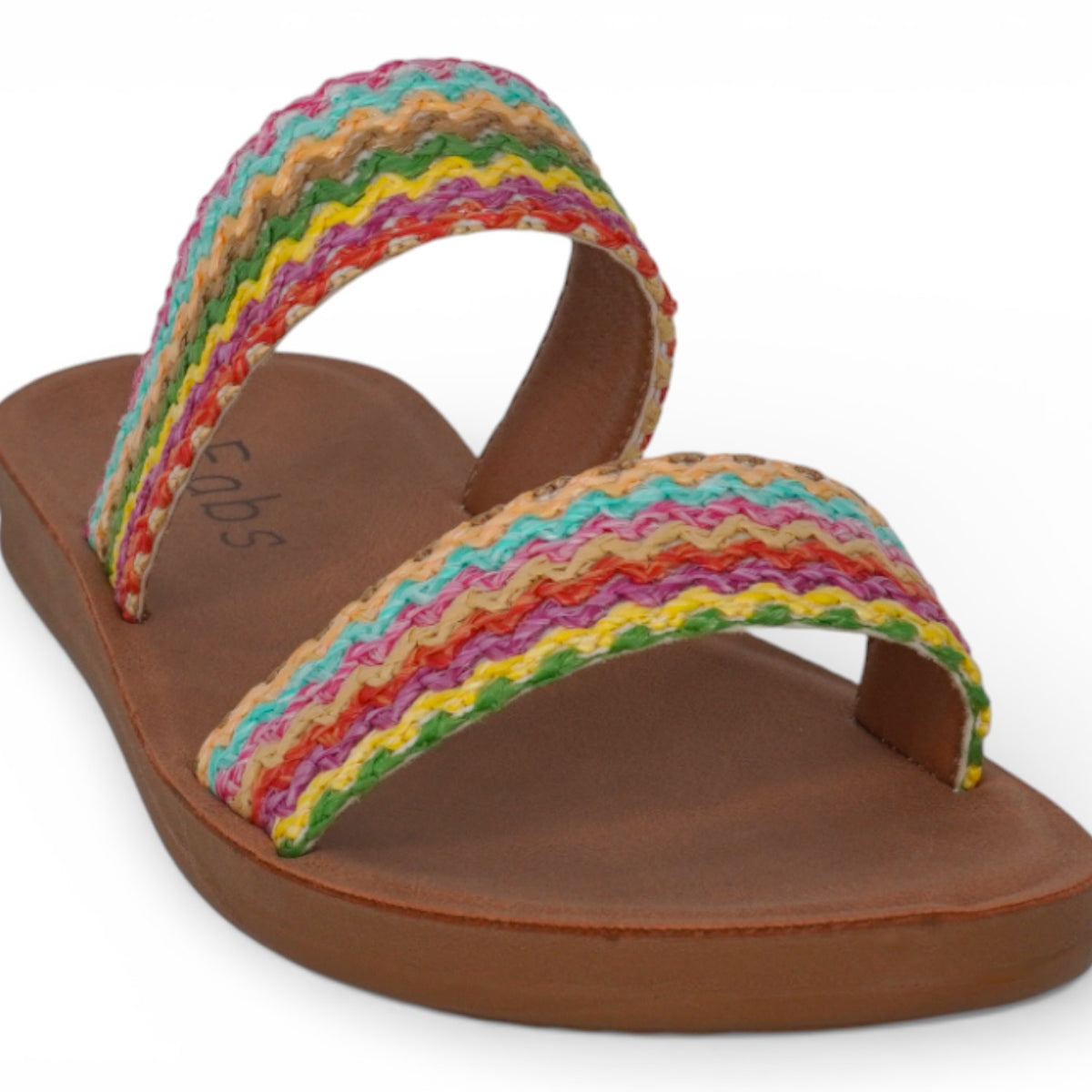Women`s Rainbow Raffia Sandal – Fabco Shoes