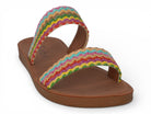Women's Rainbow Raffia Sandal