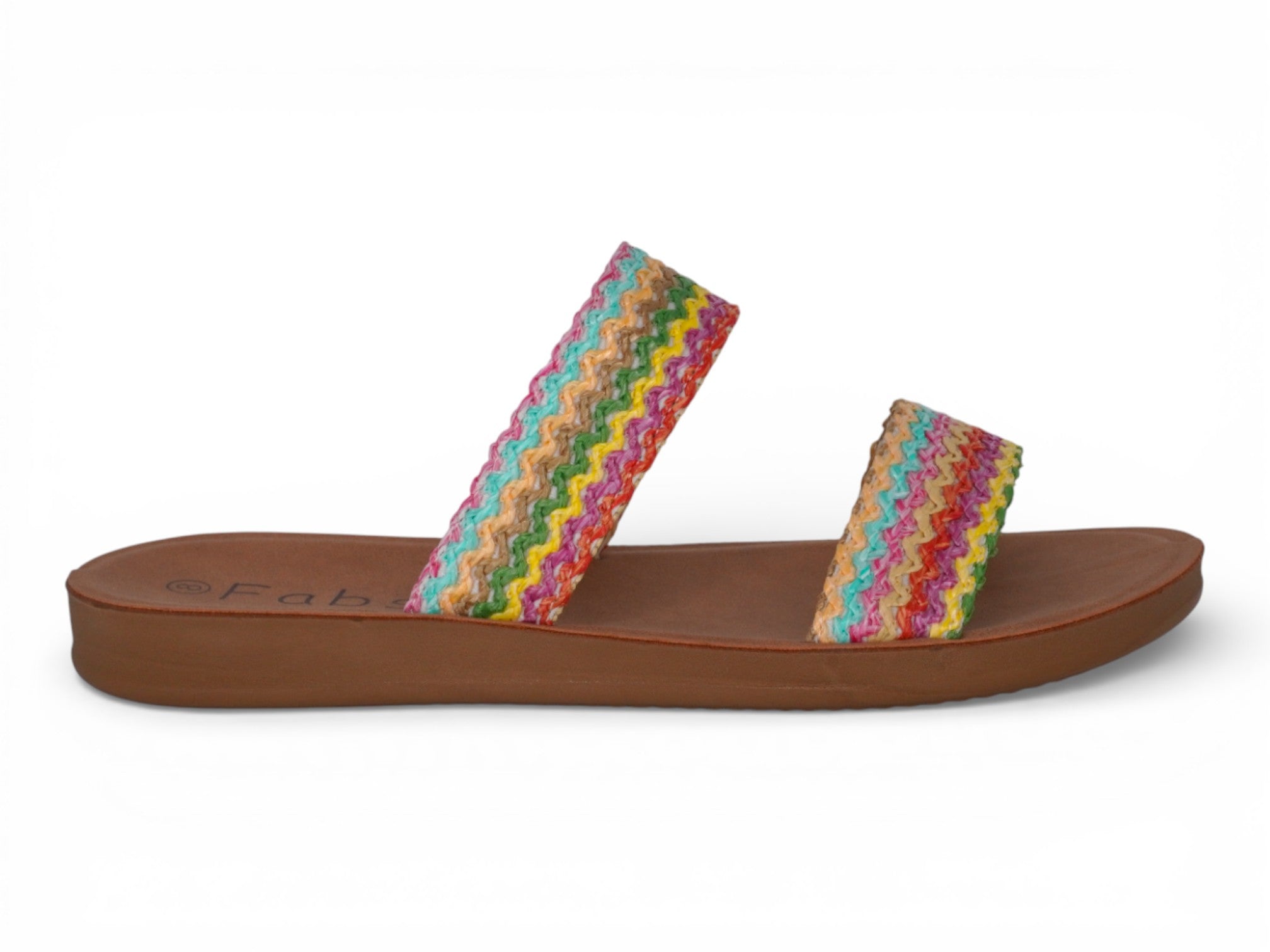 Women's Rainbow Raffia Sandal