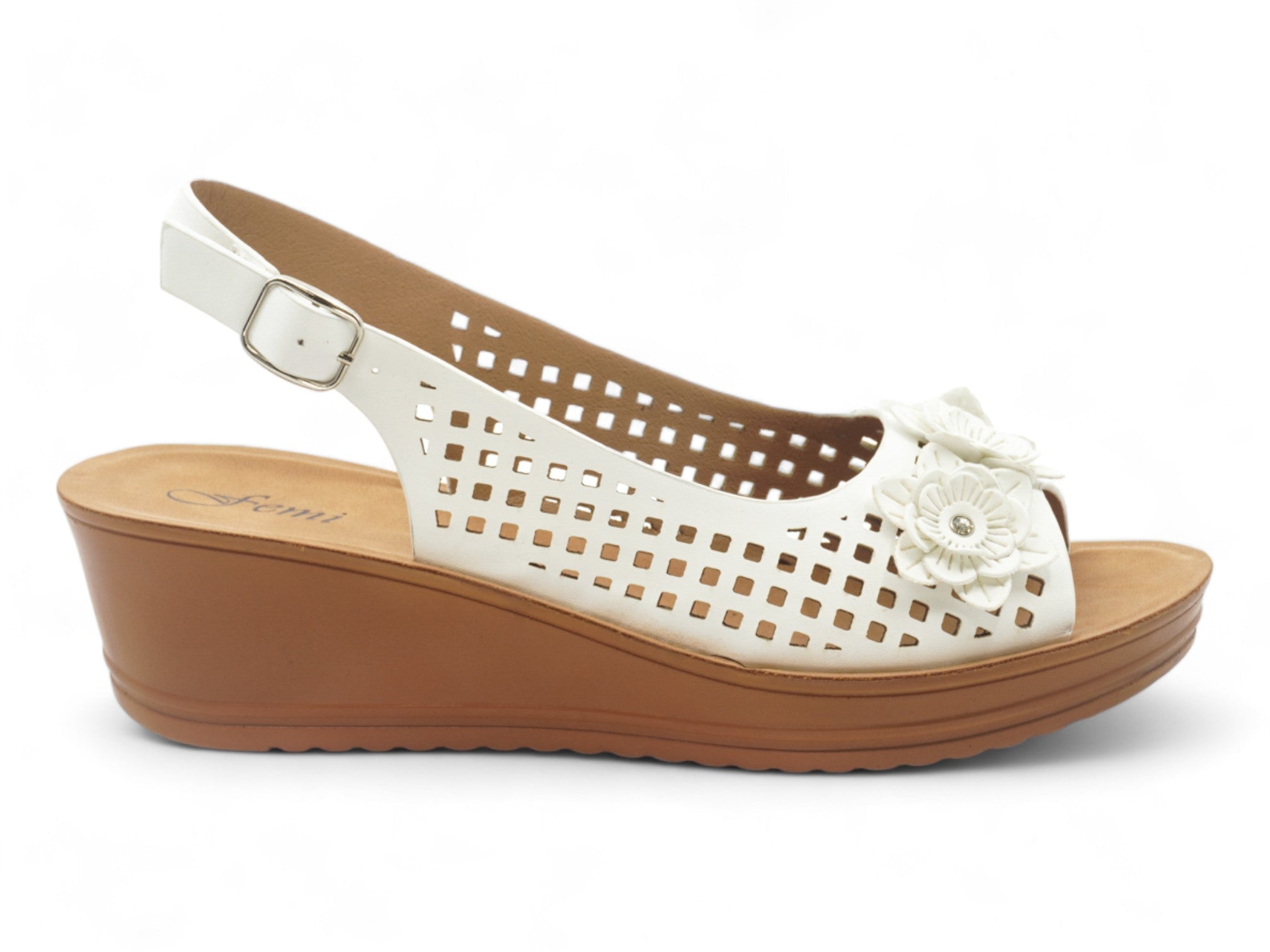 Women's White Pheobe Wedge