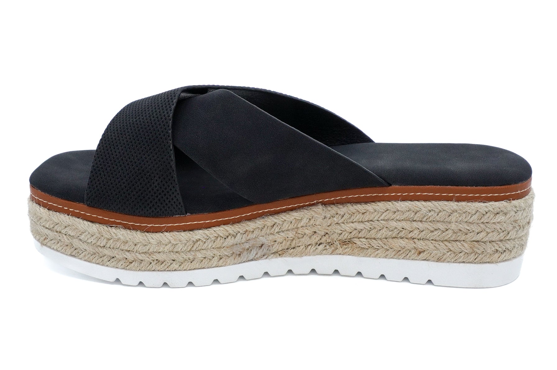 Women's Black Paisley Wedge