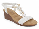 Women's White Shell Wedge