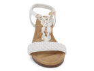 Women's White Shell Wedge