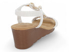 Women's White Shell Wedge