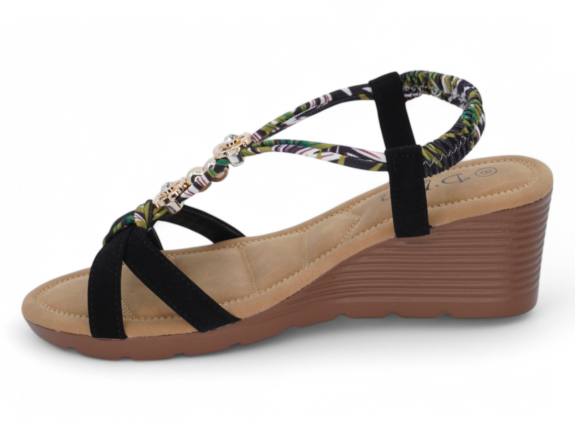 Women's Black Bahama Wedge