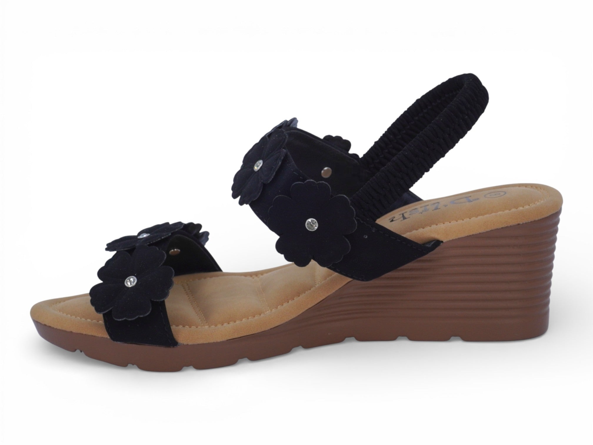 Women's Black Marigold Wedge