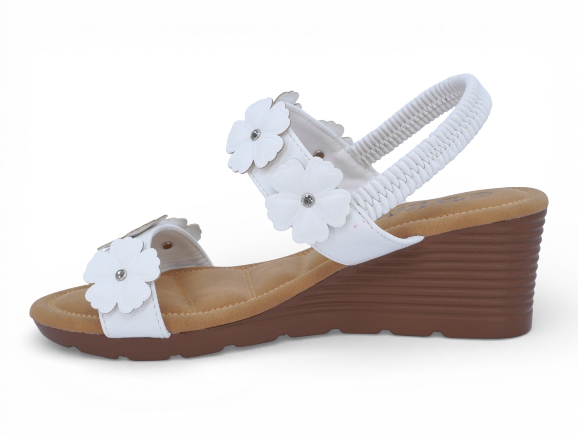 Women's White Marigold Wedge