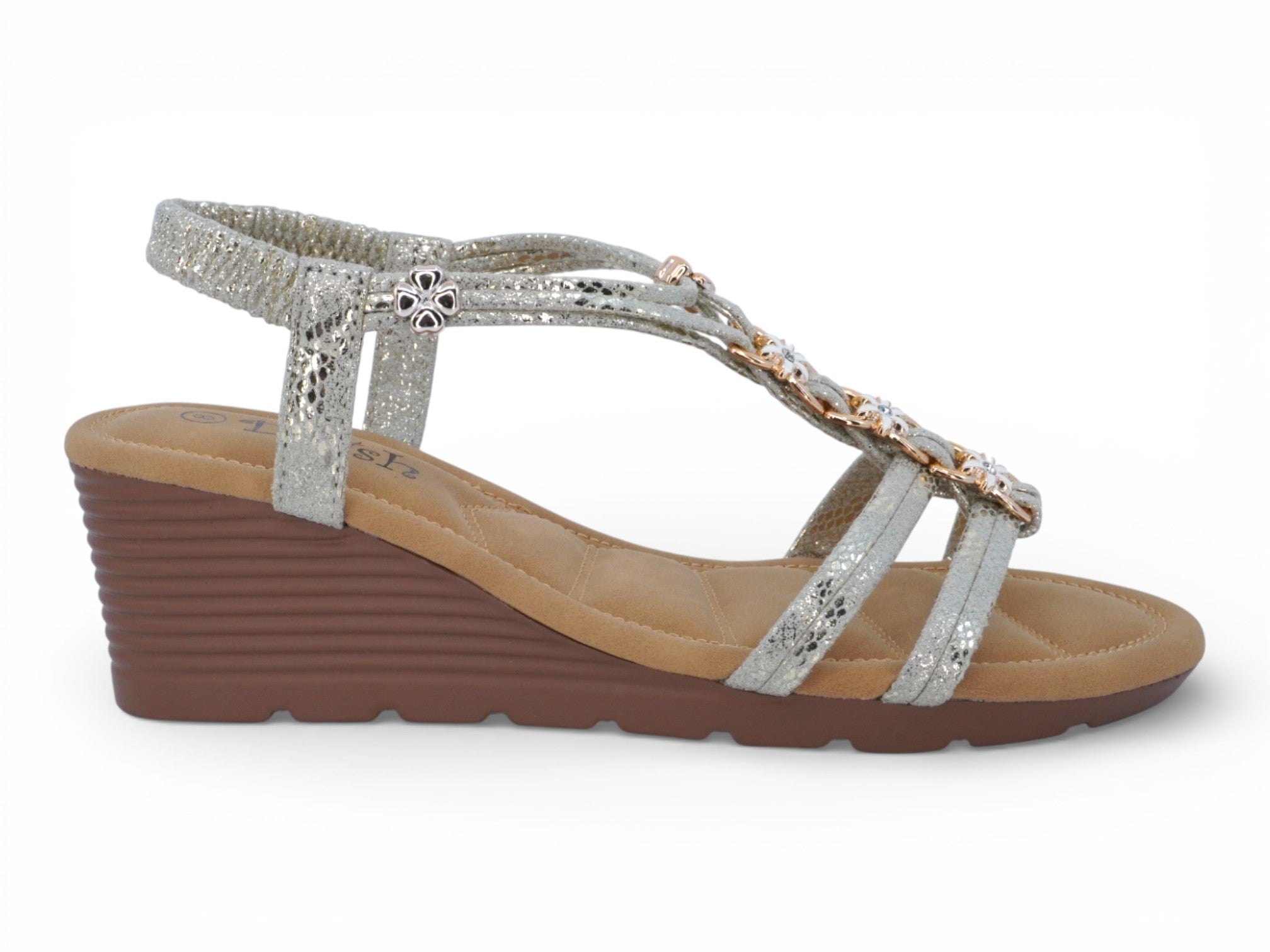 Women's Gold Shayla Wedge