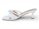 Women's White Poppy Kitten Heel