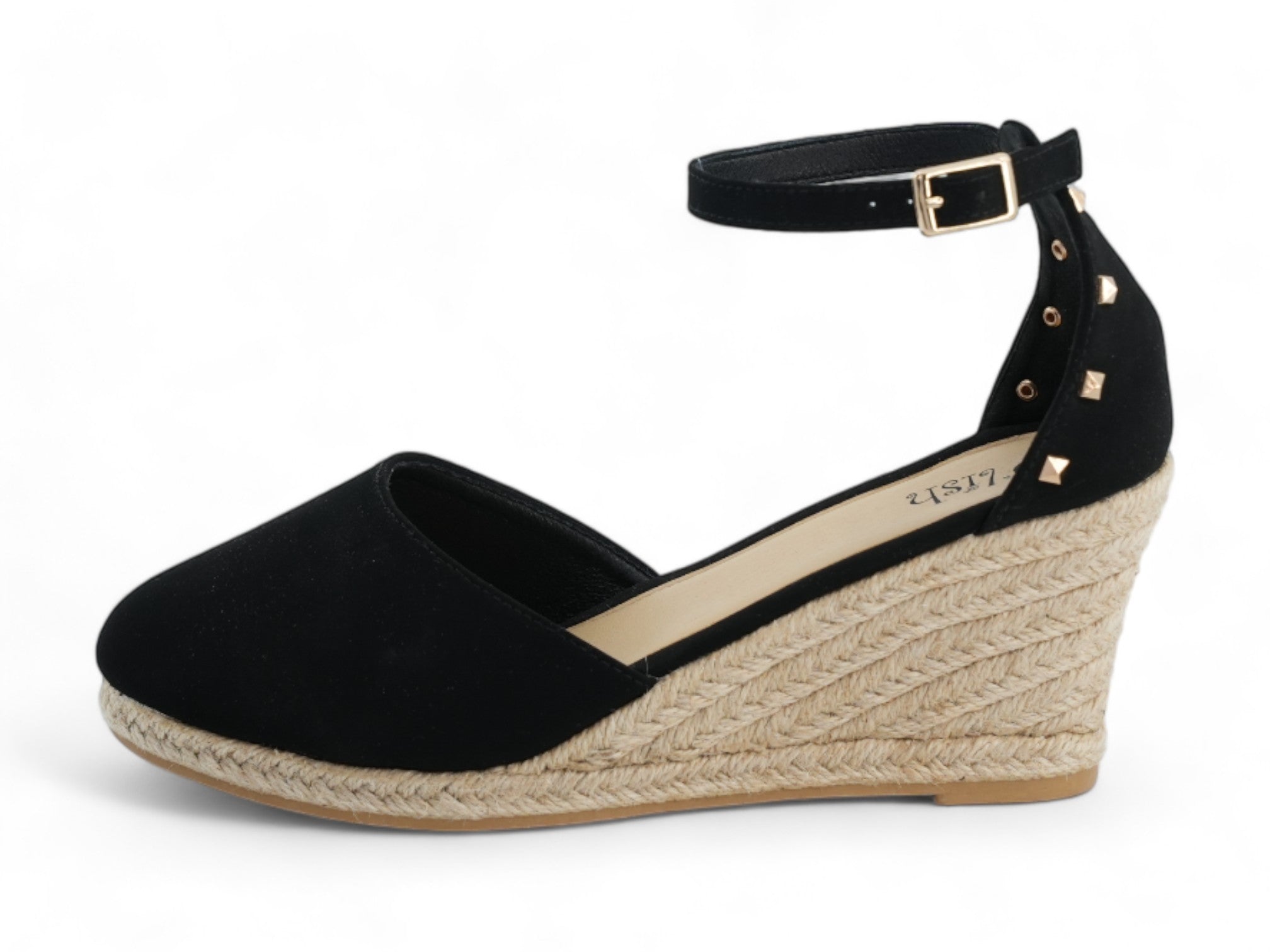 Women's Black Rylie Espadrille Wedge