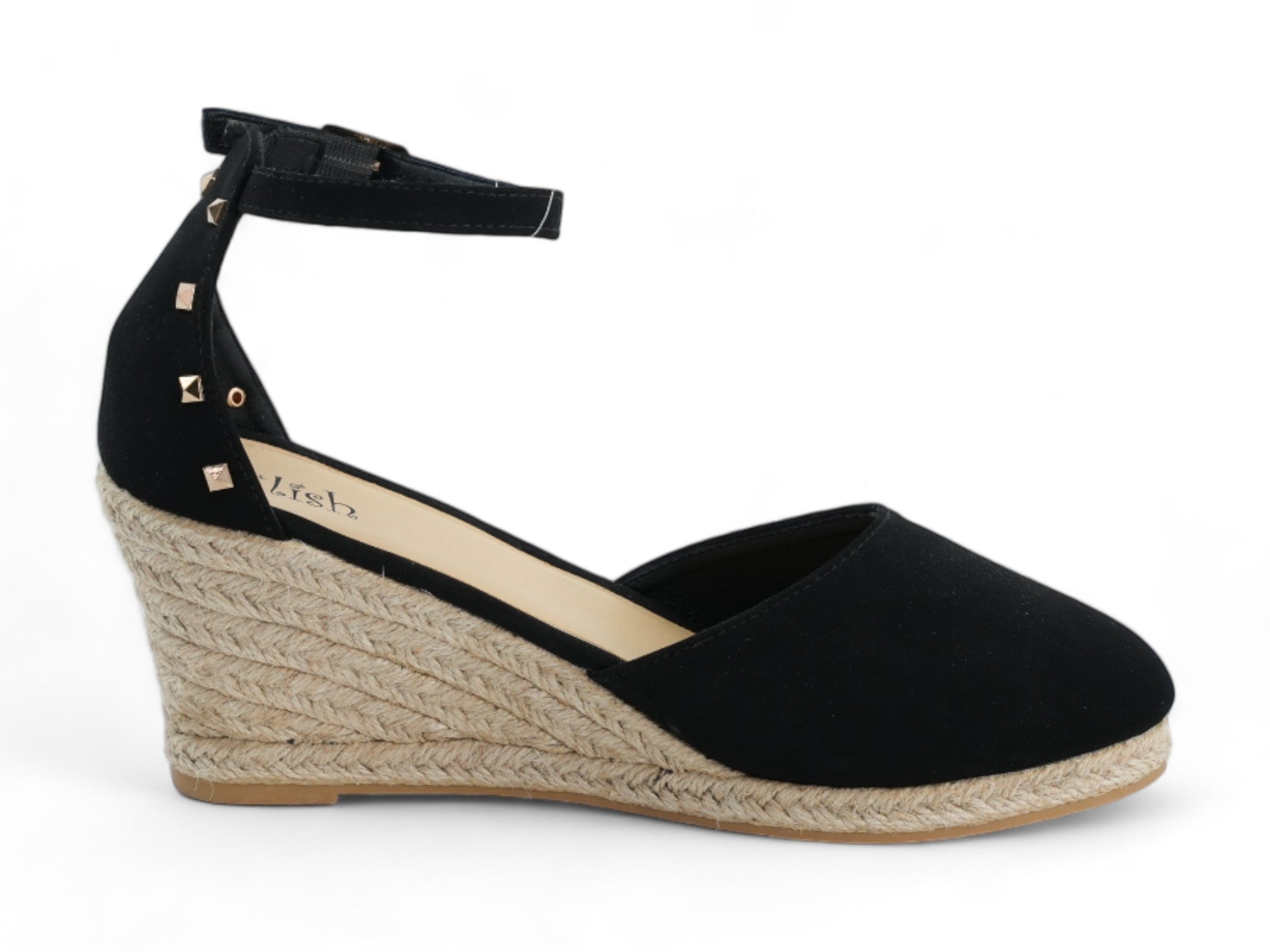 Women's Black Rylie Espadrille Wedge