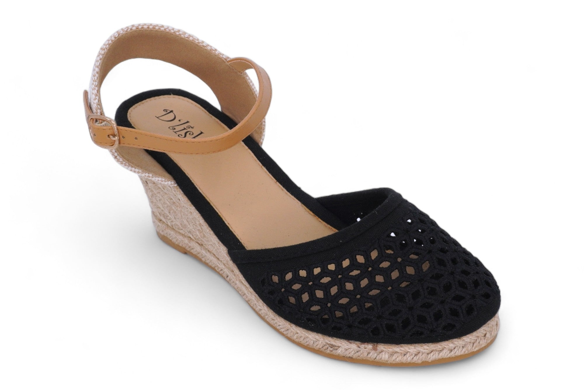 Women's Black Kelsey Espadrille Wedge