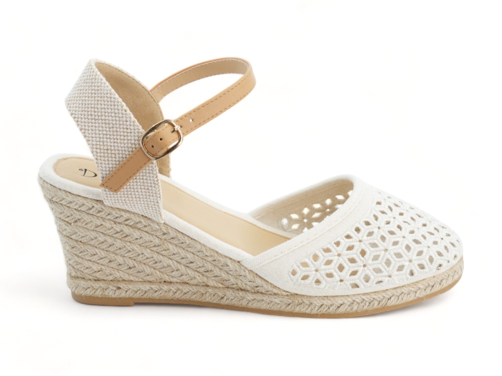 Women's Cream Kelsey Espadrille Wedge