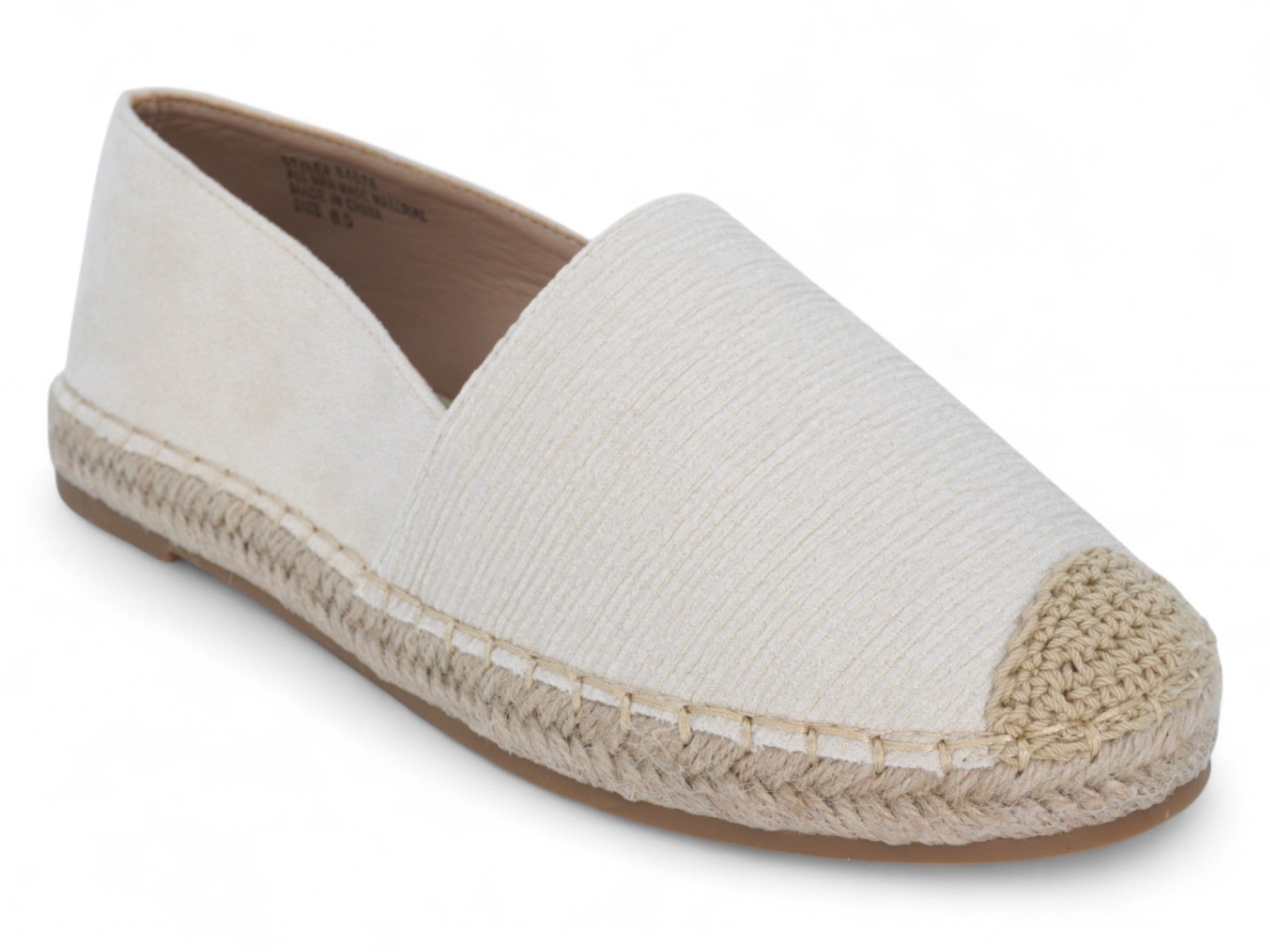 Women's Textured Champagne Espadrille