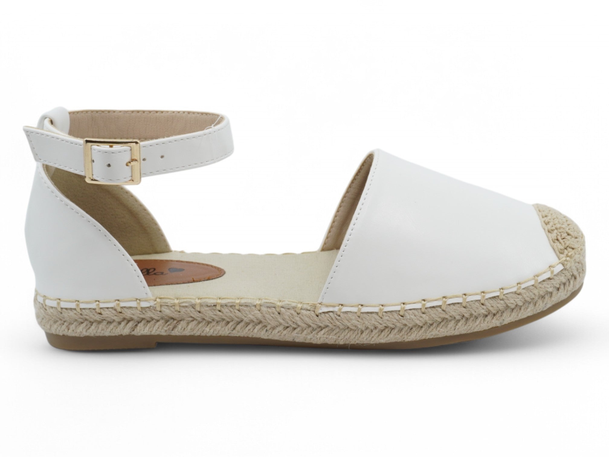 Women's White Open Shank Shyla Espadrille