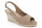 Women's Taupe Sling Back Espadrille Wedge