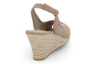 Women's Taupe Sling Back Espadrille Wedge