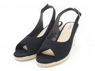 Women's Black Sling Back Espadrille Wedge