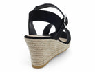 Women's Black Espadrille Wedge