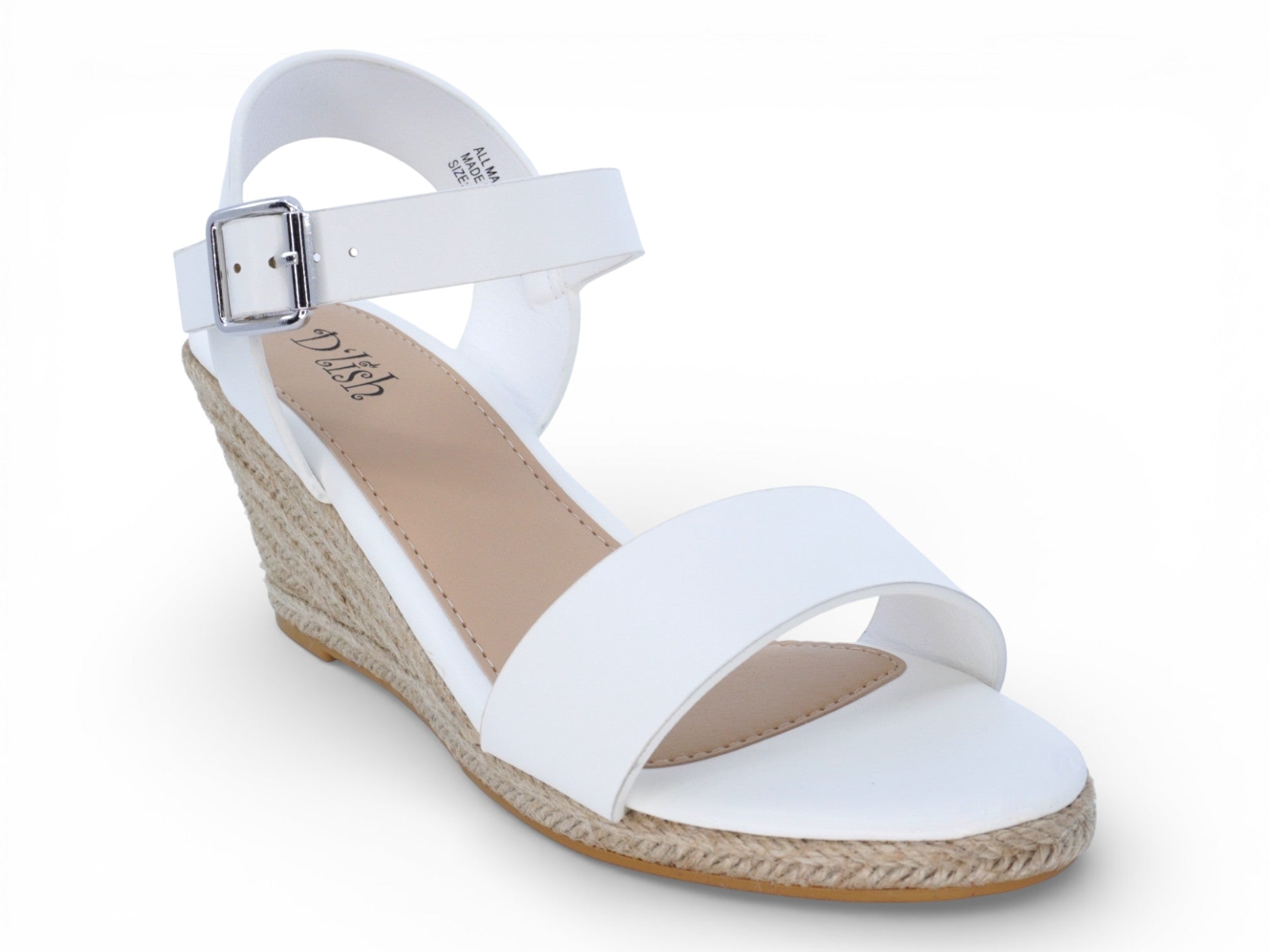 Women's White Espadrille Wedge
