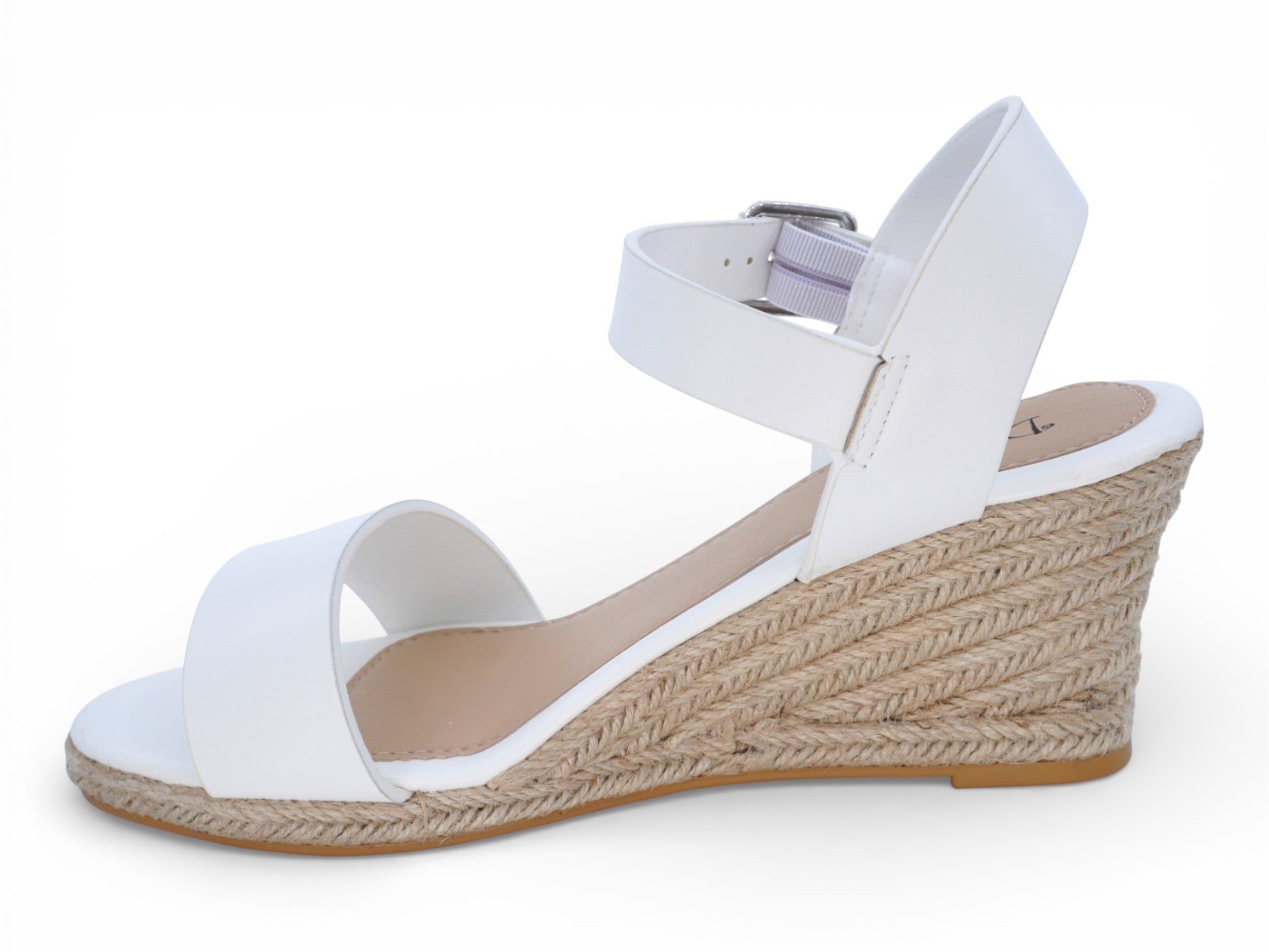 Women's White Espadrille Wedge