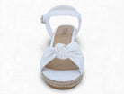 Women's White Knotted Espadrille Wedge