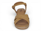Women's Tan Faux Raffia Espadrille Wedge
