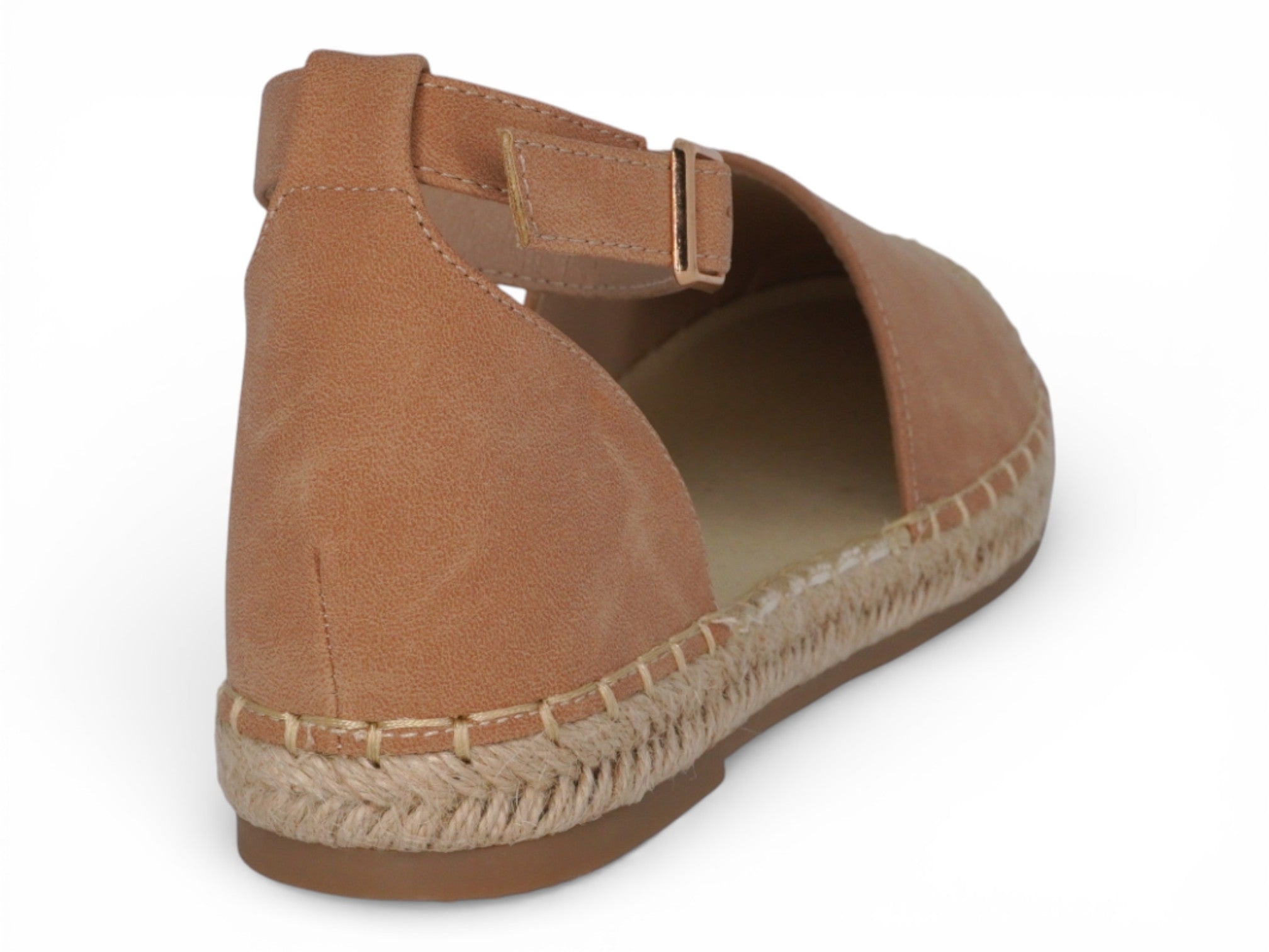 Women's Tan Faux Suede Open Shank Shyla Espadrille