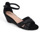 Women's Black Raven Wedge