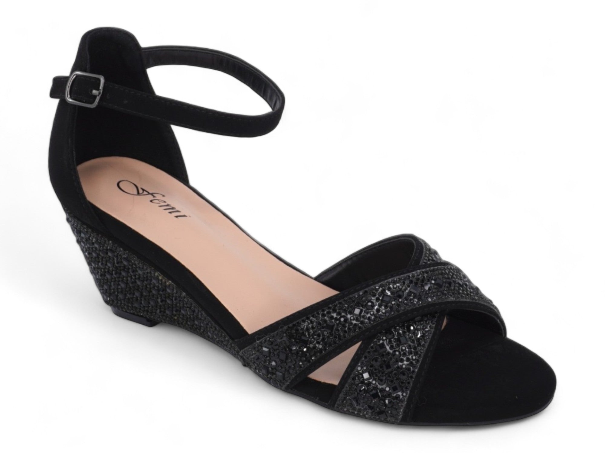 Women's Black Raven Wedge