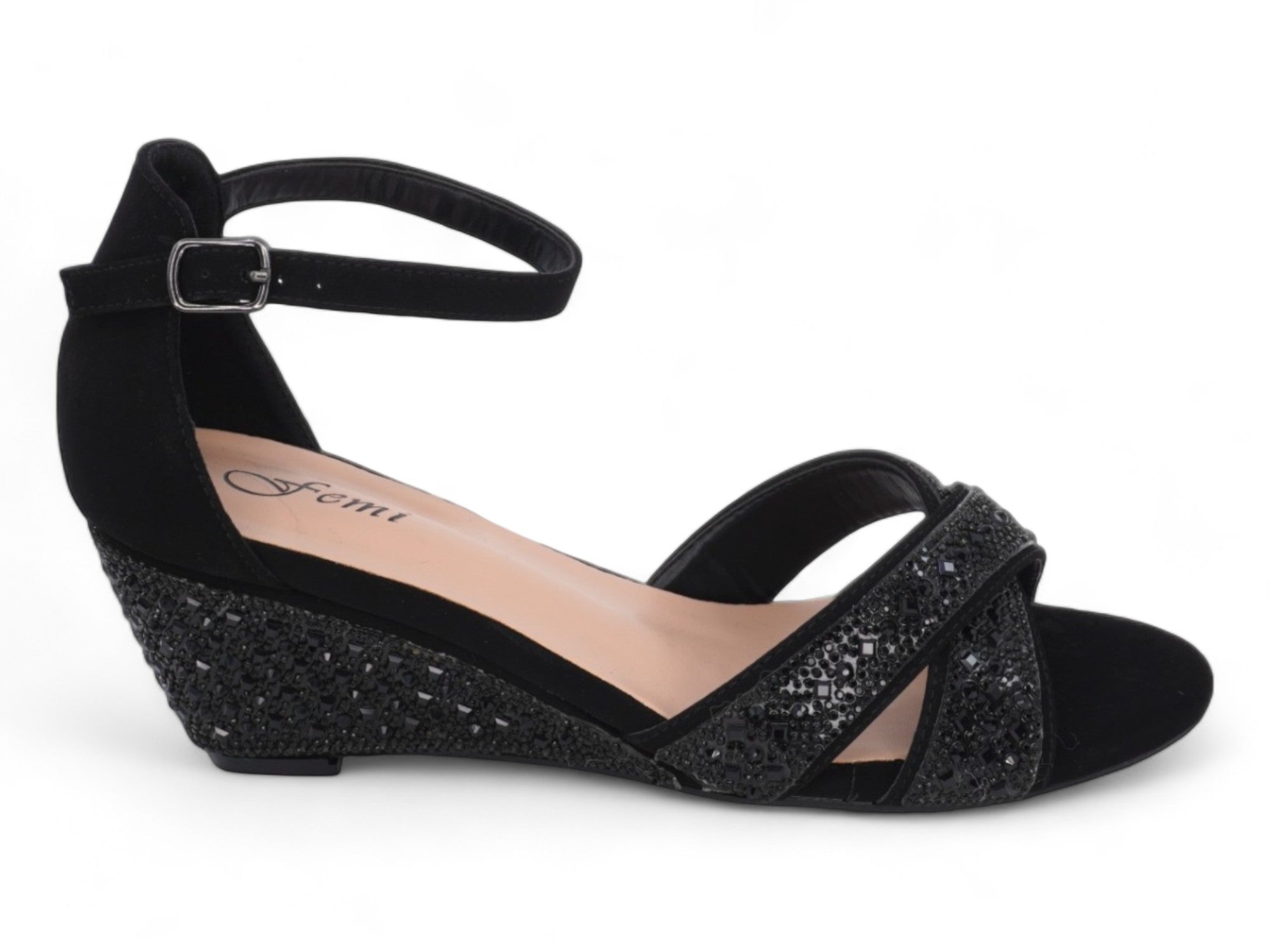 Women's Black Raven Wedge