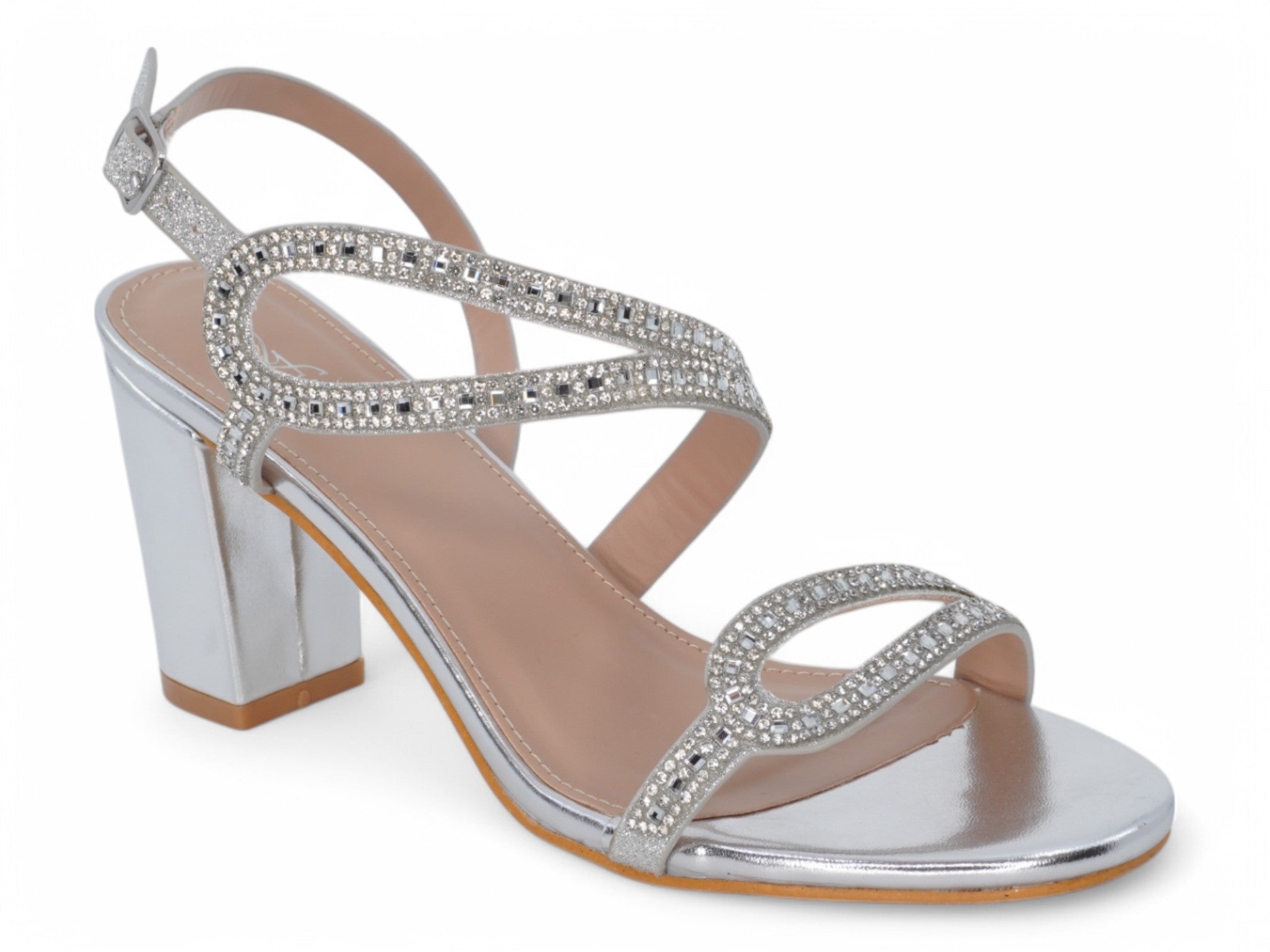 Women's Silver Audra Heel