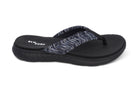 Women's Black & Gray Comfort Flip Flop