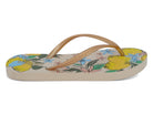 Women's Lemon Print Flip Flops