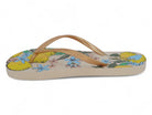 Women's Lemon Print Flip Flops