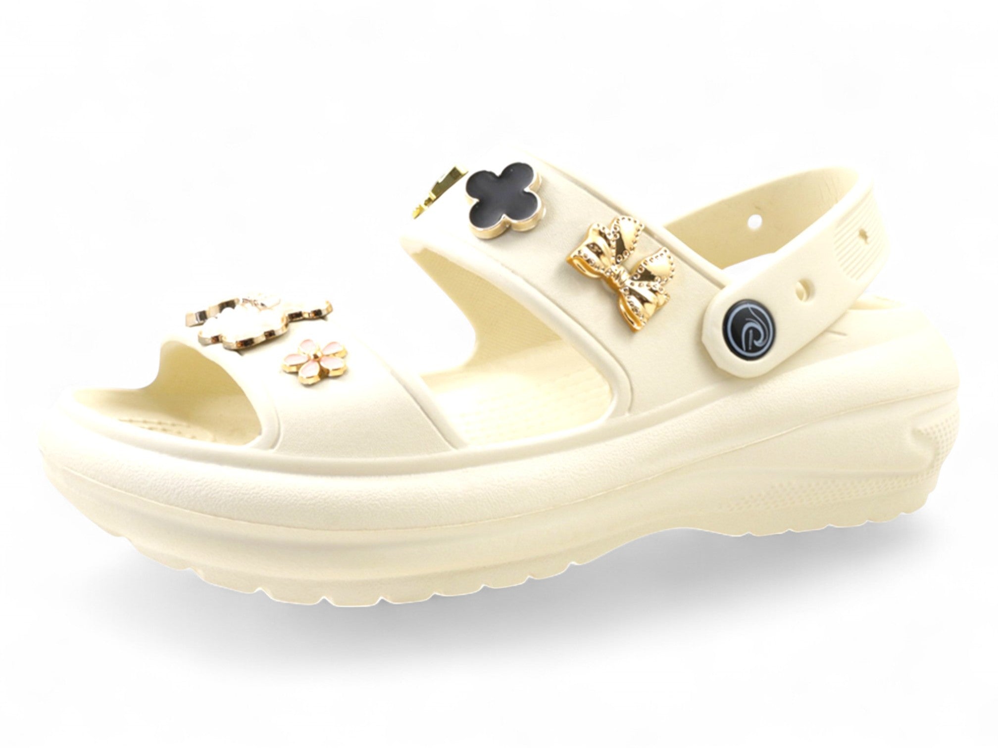 Women's White EVA Charm Sandal