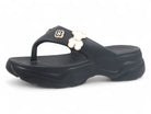 Women's Black Charm EVA Platform Thong Sandal