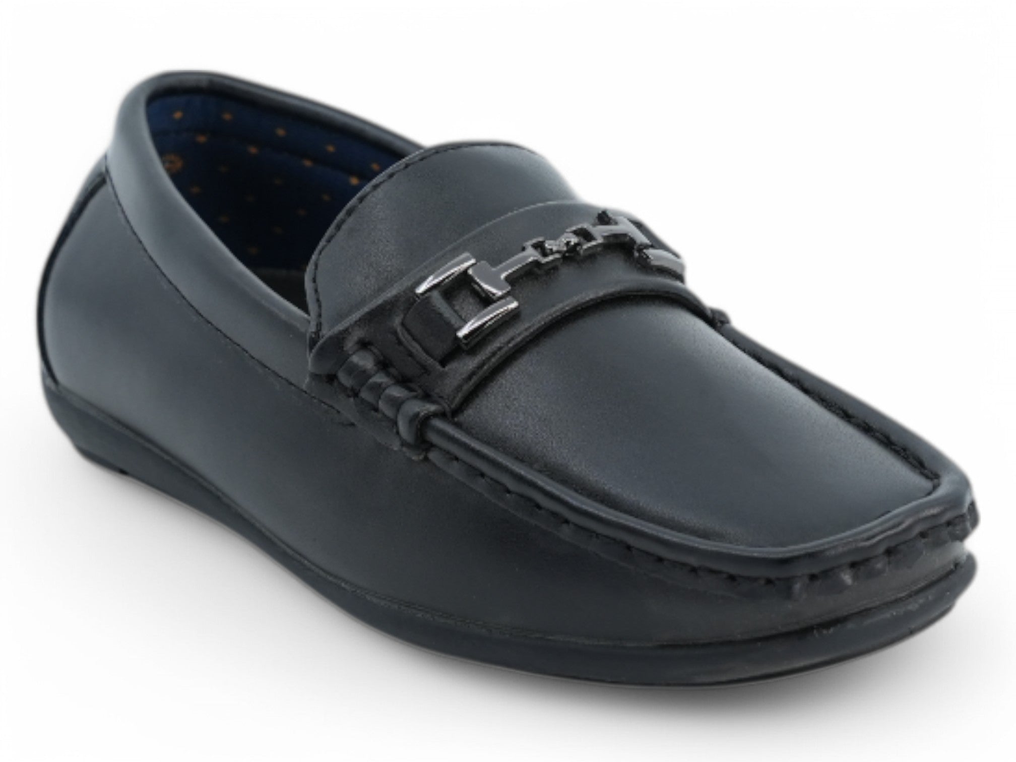 Boys' Black Orlan Moccasin Slip On