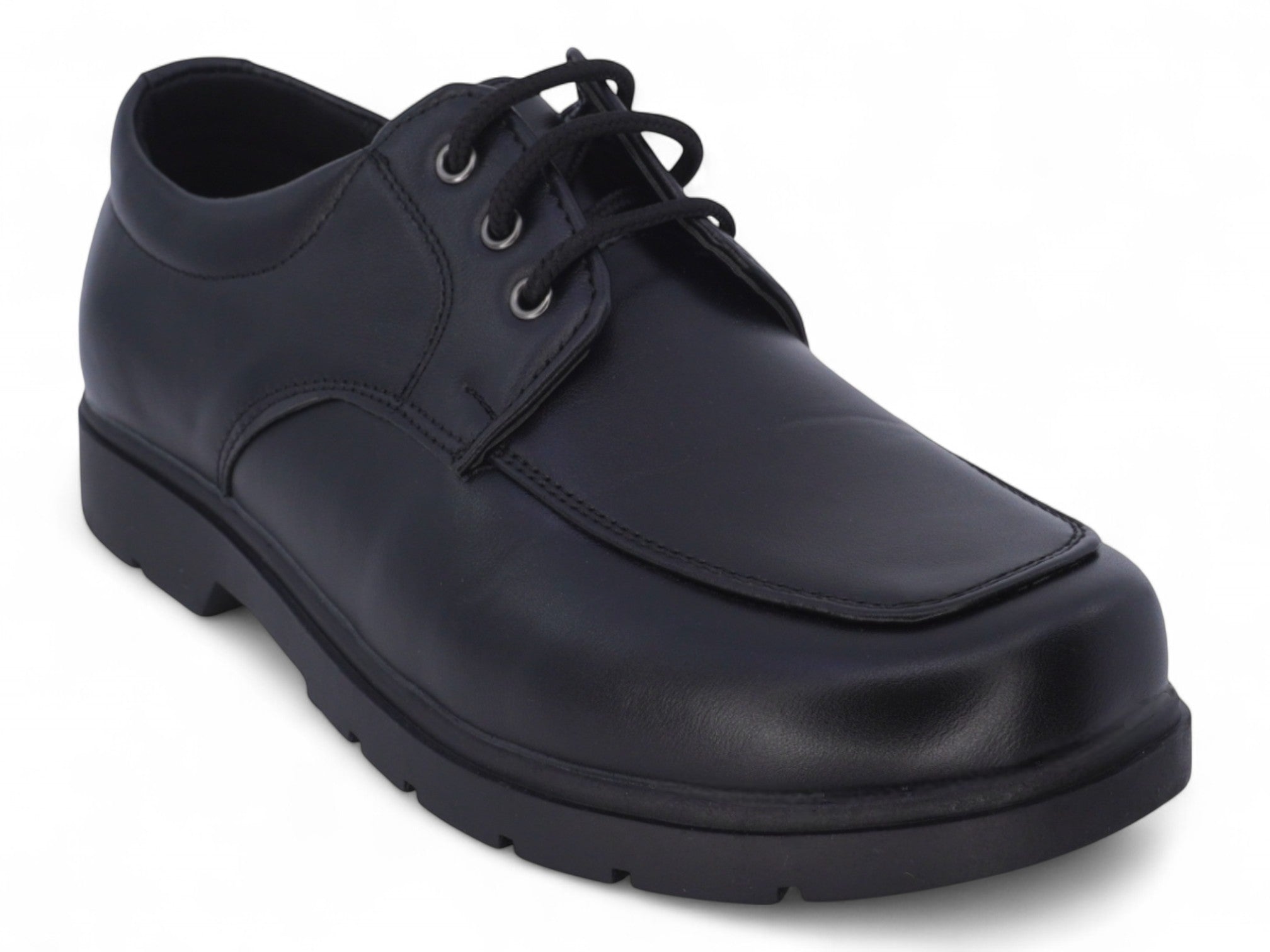 Black Henry Lace Up School Shoe