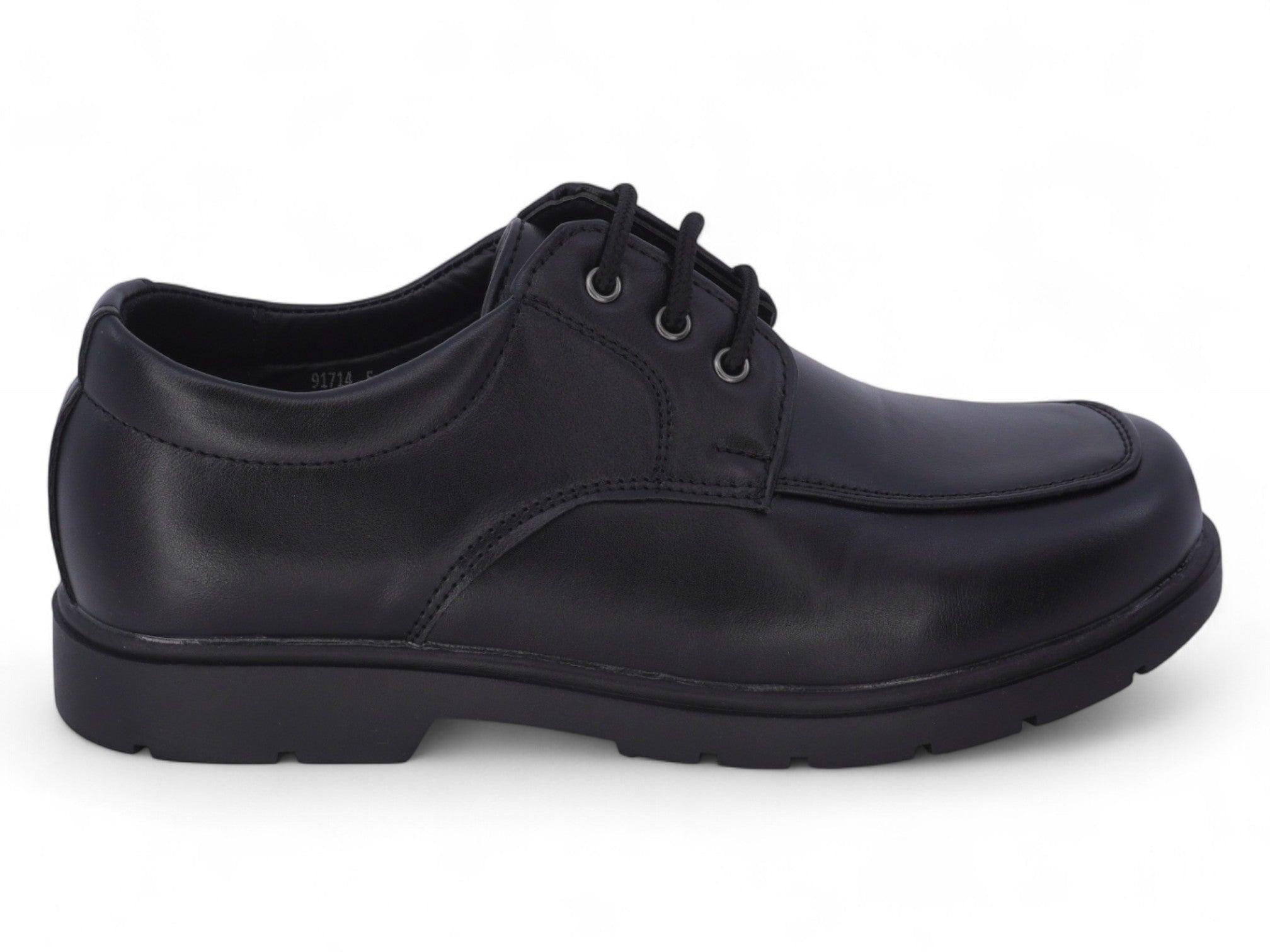 Black Henry Lace Up School Shoe