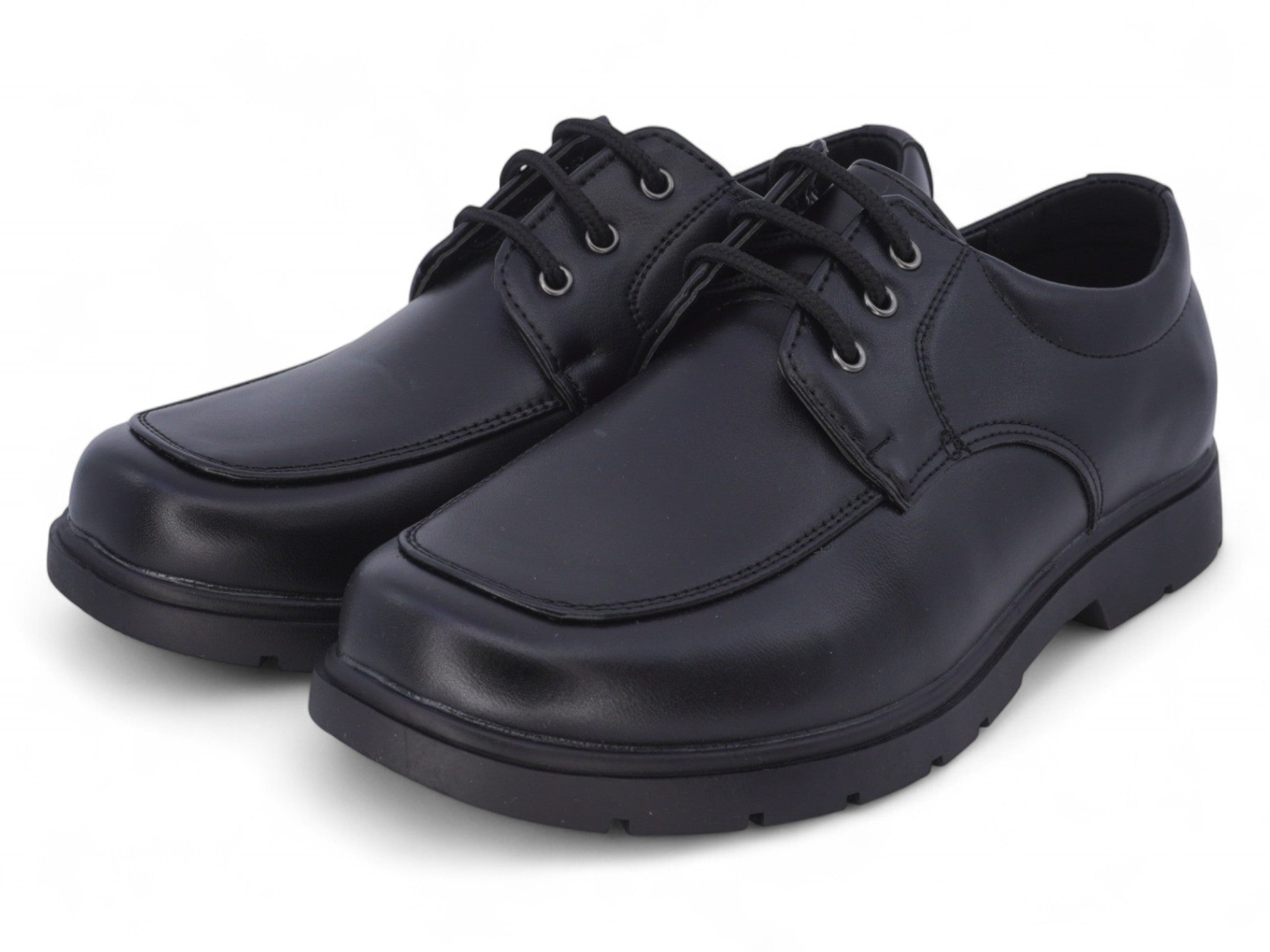 Black Henry Lace Up School Shoe